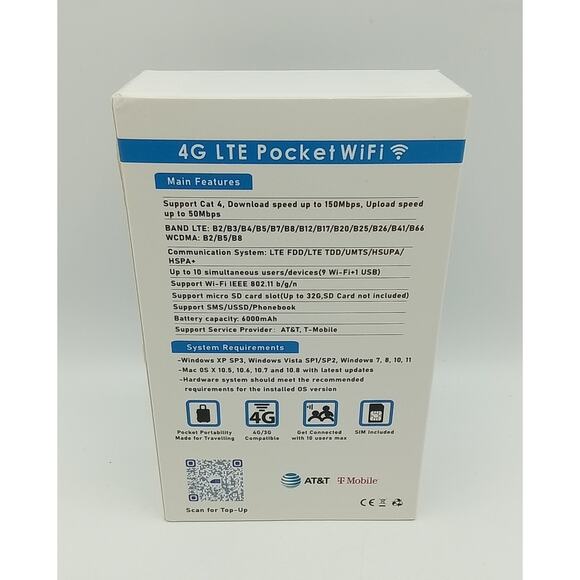 Portable 4G Lite Pocket Smart Sim Wi-Fi Hotspot for Travel - Picture 3 of 10